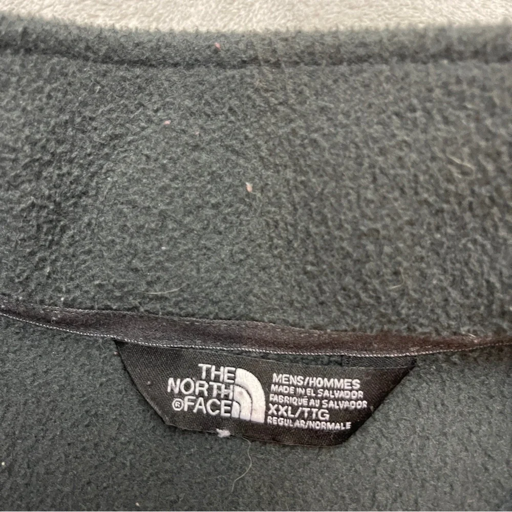 The North Face Fleece Jacket Gray Full Zip Mock Neck Outdoors Men Size 2XL